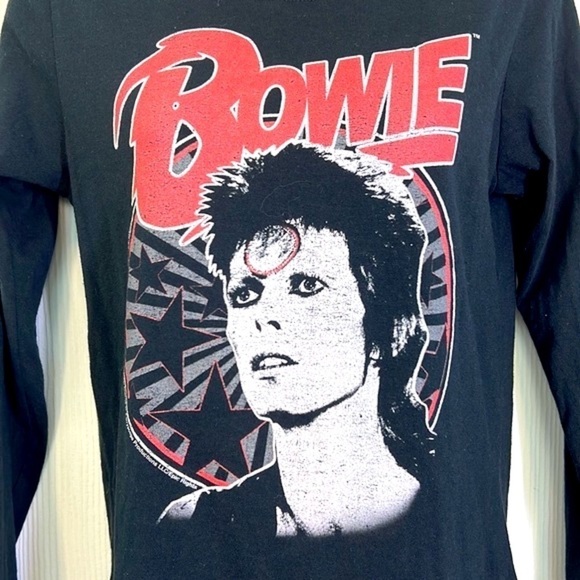 Gildan - David Bowie Graphic Bowie Logo Long Sleeve T Shirt Size Small - Picture 3 of 8